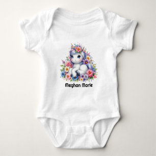 Body Para Bebê Fantasia de unicórnio menina bebê fofa