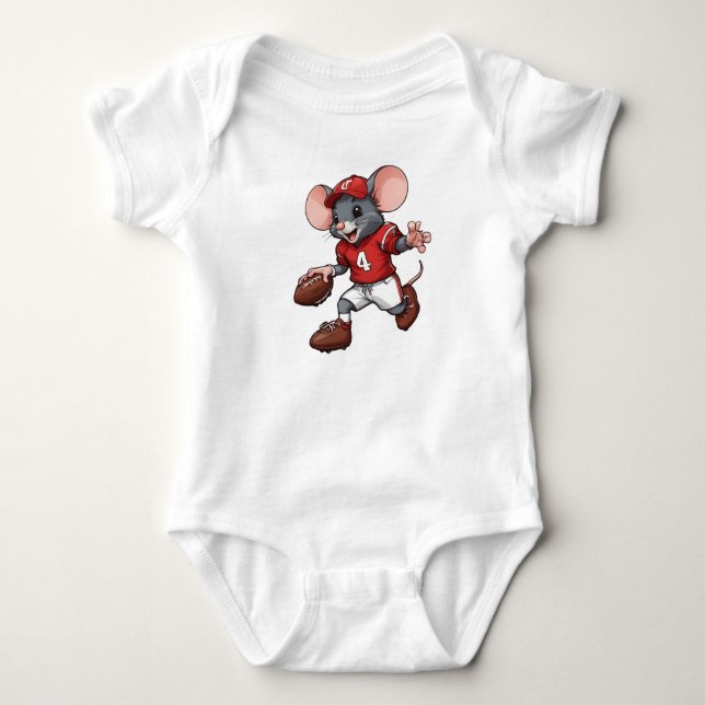 Body Para Bebê Fantasia Divertida de Futebol  (Frente)