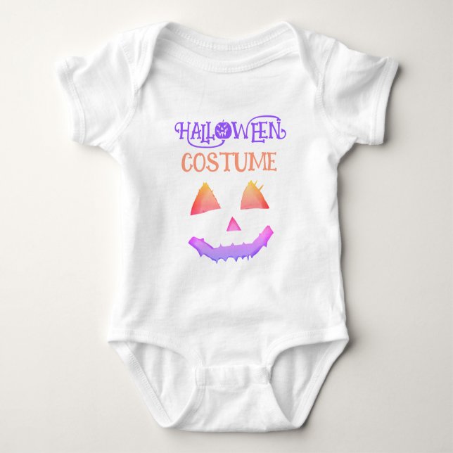 Body Para Bebê Fantasia Personalizada de HALLOWEEN Engraçadinha B (Frente)