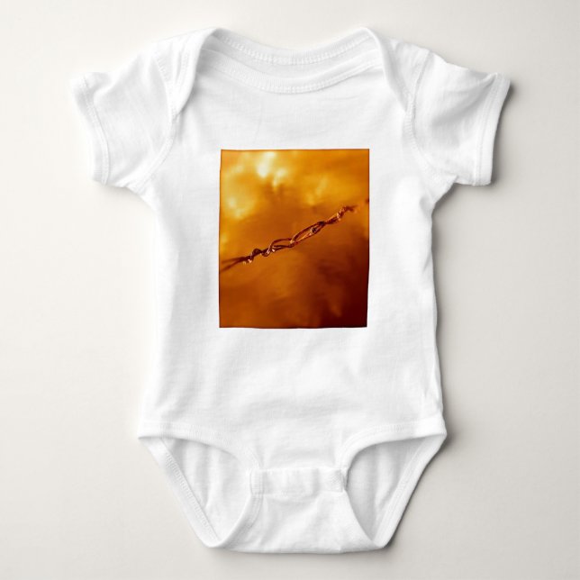 Body Para Bebê Fantasia Wire em Laranja (Frente)