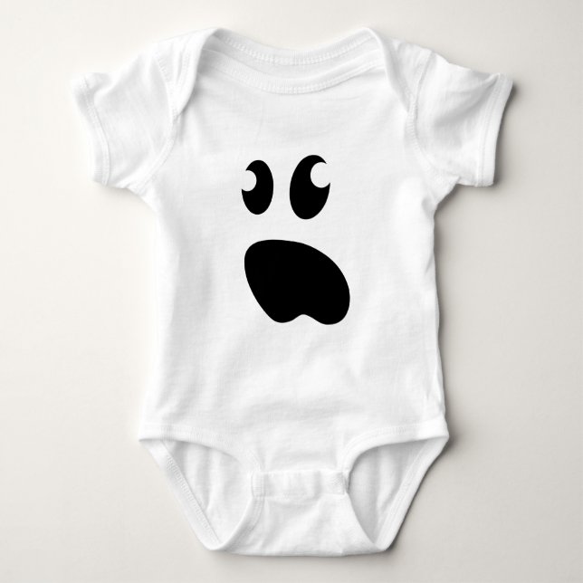 Body Para Bebê Fantasma bebê assustador roupa de Halloween body (Frente)