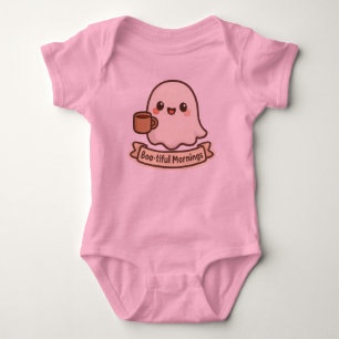 Body Para Bebê "Fantasma bonitinho dizendo besta manhã