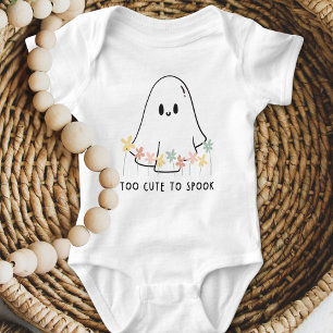 Body Para Bebê Fantasma Fantasma Bonito De Halloween Floral Muito