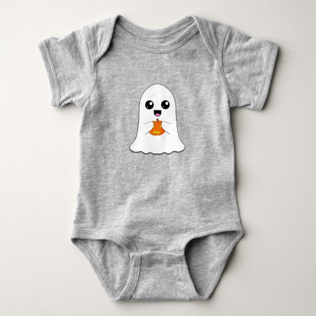 Body Para Bebê Fantasma Feliz (Frente)