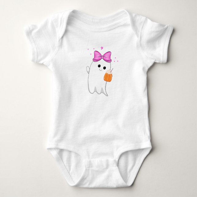 Body Para Bebê Fantasma Feminino (Frente)