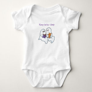 Body Para Bebê Fantasmas bonitos lendo juntos no Halloween
