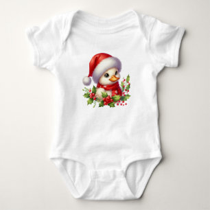 Body Para Bebê Fantástico Pato de Natal