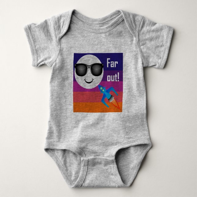 Body Para Bebê Far Out Design - Body Bodysuit Jersey de Bebê (Frente)