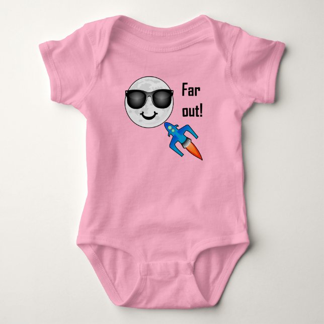 Body Para Bebê Far Out Design - Body Bodysuit Jersey de Bebê (Frente)