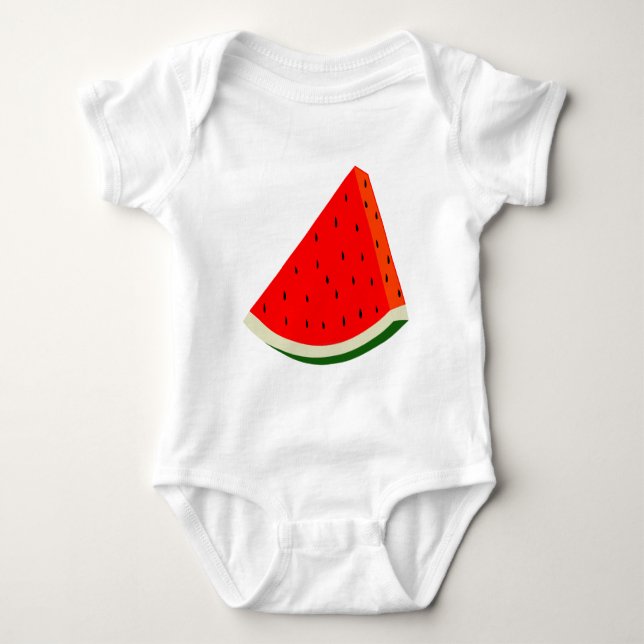 Body Para Bebê Fatia de colheita de Fruta de melancia no Verão (Frente)