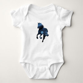 Body Para Bebê Fato de bebê azul-cavalo