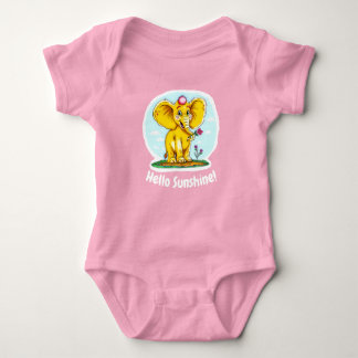 Body Para Bebê Fato de bebê bonito - Olá, Sunshine e Elefante