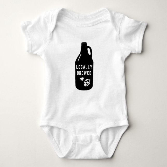 Body Para Bebê Fato de bebê Breve Local | Beer Lover | Brew Baby (Frente)
