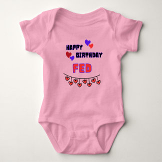 Body Para Bebê Fato de bebê de aniversário de fevereiro