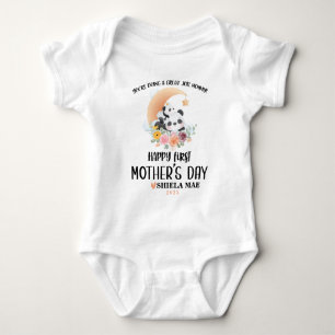 Body Para Bebê Fato De Bebê De Primeiro Dia de as mães Feliz Com