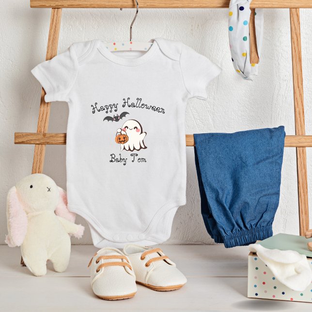 Body Para Bebê Fato de bebê do Dia das Bruxas, bonito e assustado (Criador carregado)