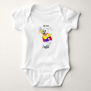 Body Para Bebê Fato De Bebê Herói Do Coelho páscoa
