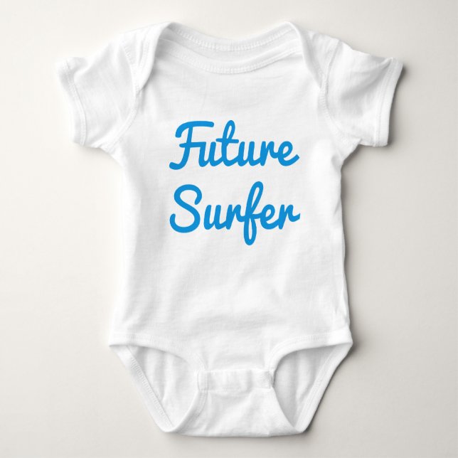 Body Para Bebê Fato de bebê surfista futuro (Frente)