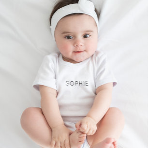 Body Para Bebê Fato de bebê   Texto personalizado, nome, monogram