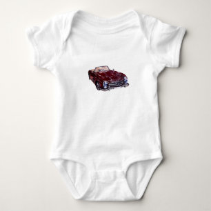 Body Para Bebê Fatos de bebê Vintage Burgundy