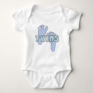 Body Para Bebê Fatos de pegadas de bebês gêmeos