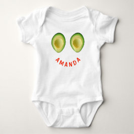 Body Para Bebê Fave Avocado Cute 4Amanda (Nome)