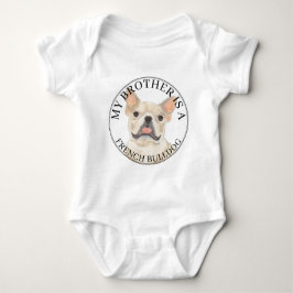 Body Para Bebê Fawn Personalizado Tan Cream Buldogue Francês