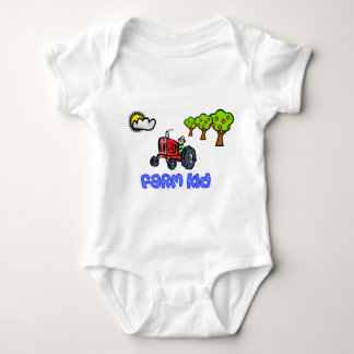 Body Para Bebê Fazenda Kid Trator T-Shirt