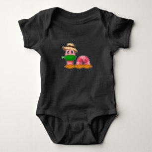 Body Para Bebê Fazendeiro de Minhocas Folha