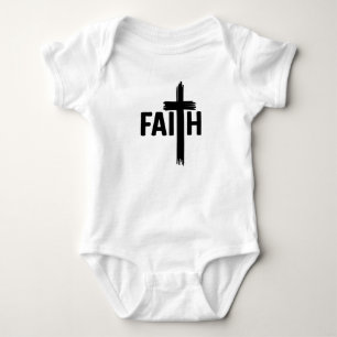 Body Para Bebê Fé com Cruz