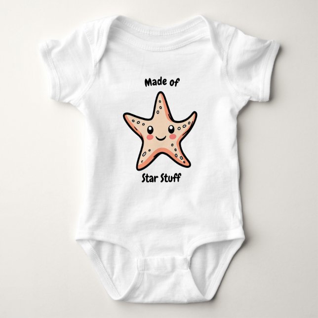 Body Para Bebê Feita de Star Study, Starfish Toddler Bodyfato (Frente)