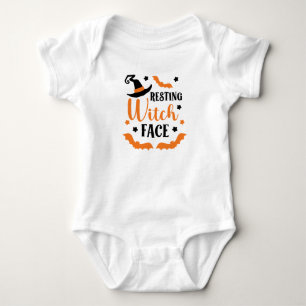 Body Para Bebê Feiticeira em repouso no Halloween