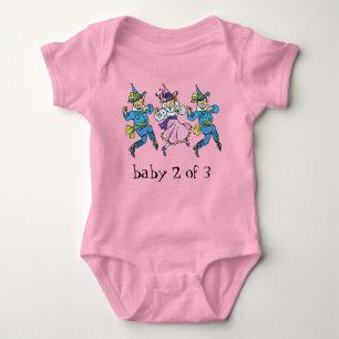 Body Para Bebê Feiticeiro Vintage de Oz, Bebê 2 de 3 Triplets!