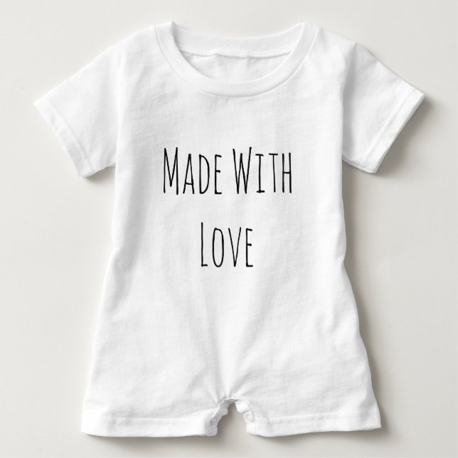 Body Para Bebê Feito Com Amor (Frente)