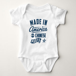 Body Para Bebê Feito em América com peças chinesas