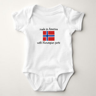 Body Para Bebê feito em América com peças norueguesas