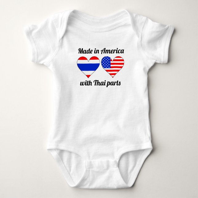 Body Para Bebê Feito em América com peças tailandesas (Frente)
