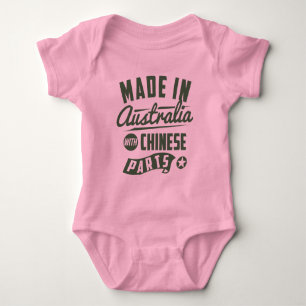 Body Para Bebê Feito em Austrália com peças chinesas