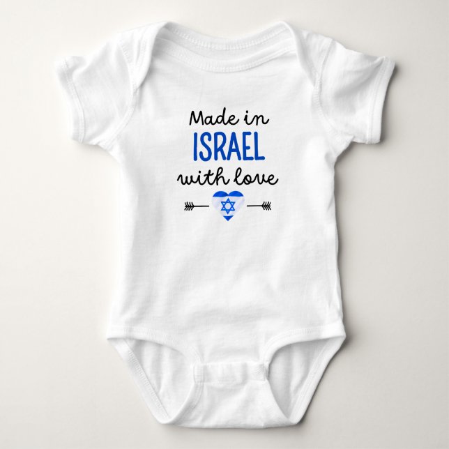 Body Para Bebê Feito em Israel com amor (Frente)