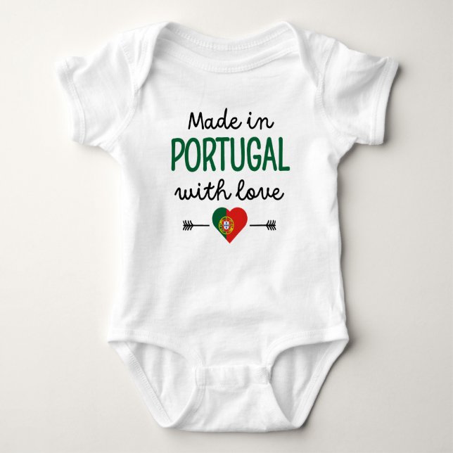 Body Para Bebê Feito em Portugal com Amor (Frente)