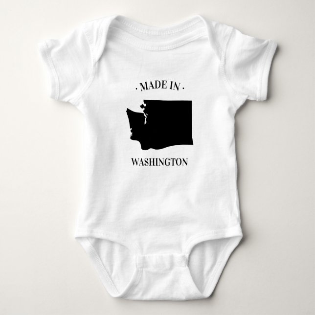 Body Para Bebê Feito em Washington WA Baby Bodydress (Frente)