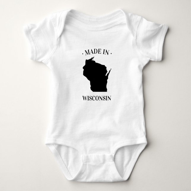 Body Para Bebê Feito em Wisconsin WI Baby Bodydress (Frente)