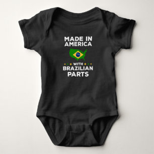 Body Para Bebê Feito na América com peças brasileiras Engraçadas
