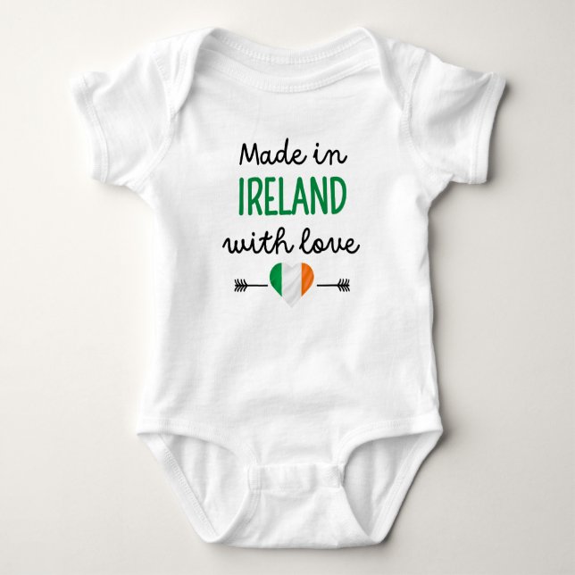 Body Para Bebê Feito na Irlanda com amor (Frente)