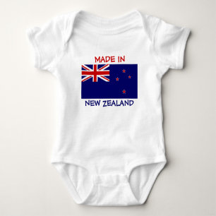 Body Para Bebê Feito na Nova Zelândia com a Bandeira da Nova Zelâ