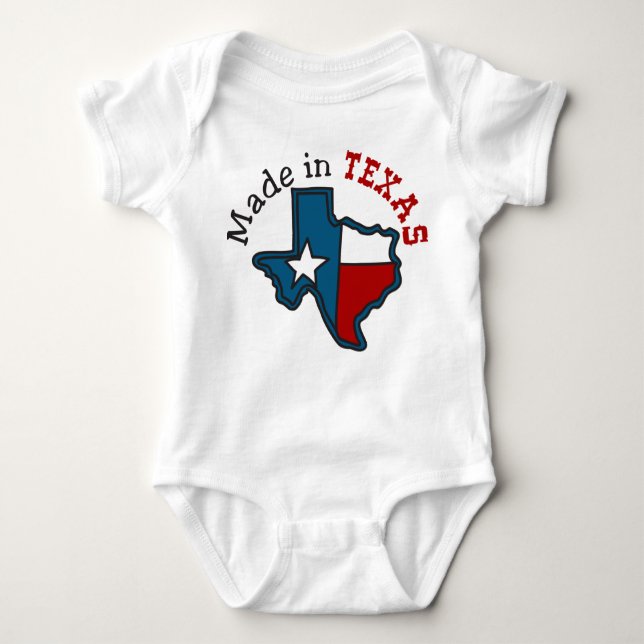 Body Para Bebê Feito No Texas (Frente)