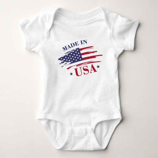 Body Para Bebê Feito nos EUA (Frente)