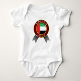 Body Para Bebê Feito nos UAE, bandeira abstrata dos UAE, árabe
