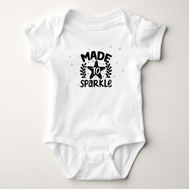 Body Para Bebê Feito para Brilhar (Frente)