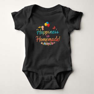 Body Para Bebê Felicidade é Homemade" Baby Fine Jersey T-Shirt